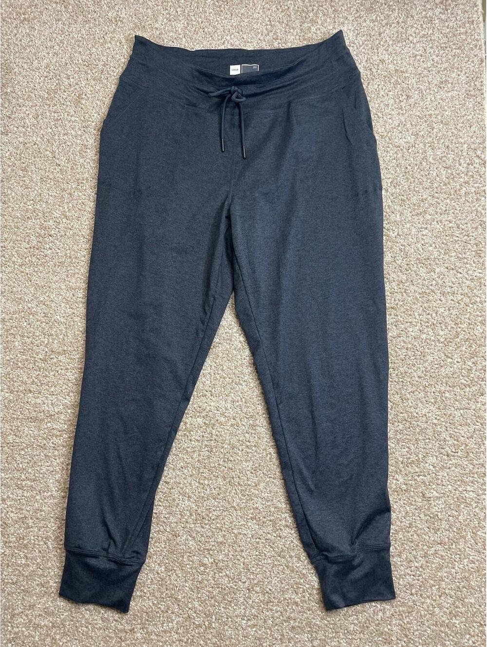Lole Women's L Gray Lounge Jogger Pants Pull on Pockets